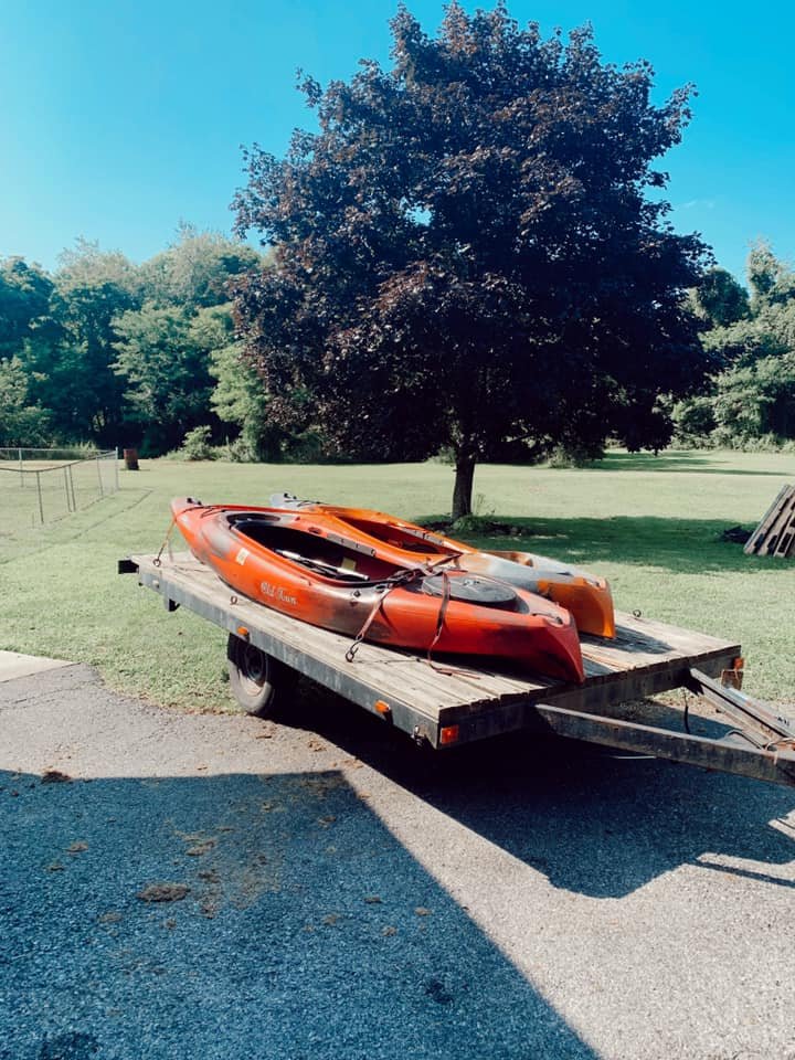 Loaded up and ready for a day full of kayaking