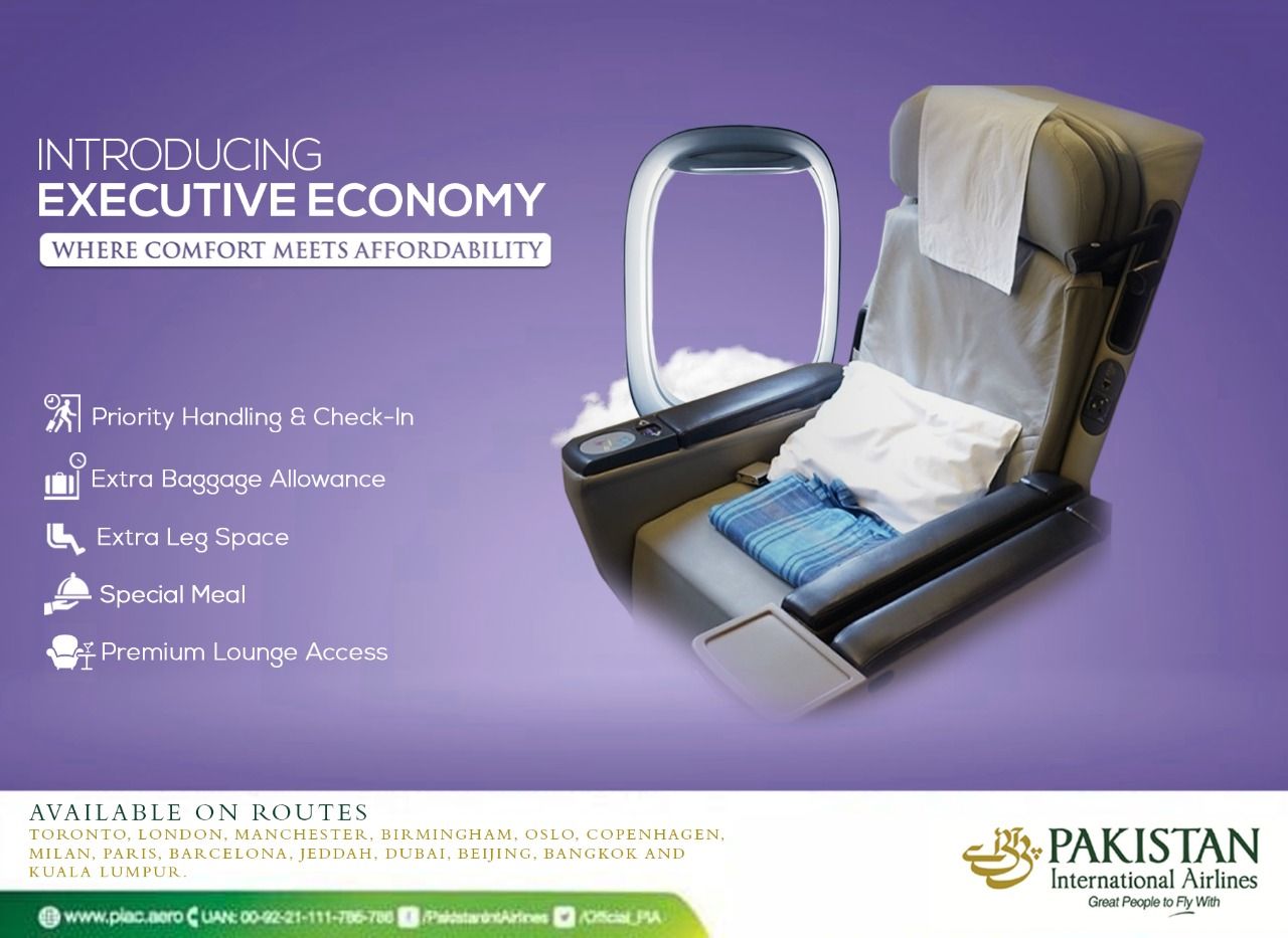 PIA on Twitter "Fly Executive Economy & avail luxurious features like