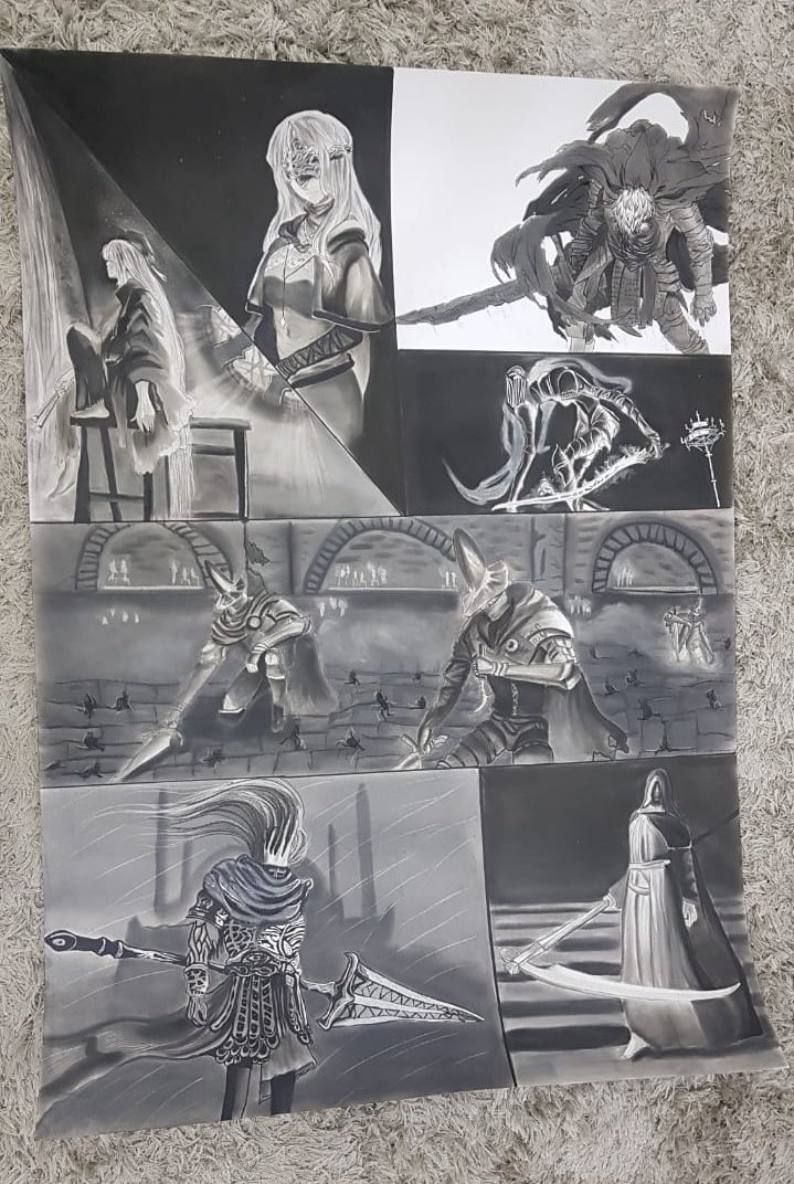 clv's tweet image. رسمة القرن 🙏🏻 #Darksouls