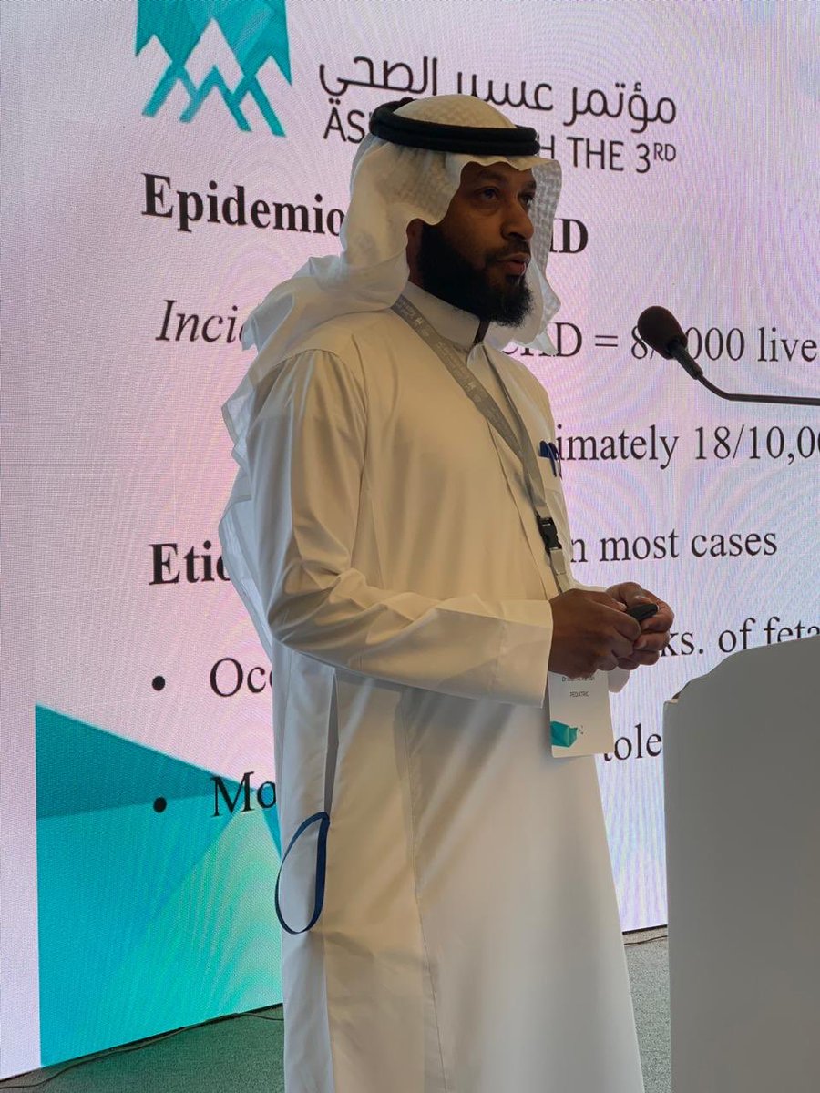 Aseer_HC's tweet photo. #Aseer_HallRoom
Day 3: Monday, 29- 2019
(Session 1)
Time: 9:10-9:30 Am
Specialty: #Pediatric
Speaker: Dr. Own Al Asmari
Topic: Early Diagnosis Of Critical CHD
#مرحبا_ألف_في_عسير
#aseer_health
#scientific_program
@emartasir
@SaudiMOH
@CGCSaudi https://t.co/3JO7RhPUAA