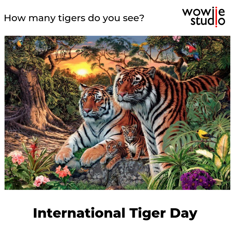 WowiieS's tweet photo. You may find it now but later you won't!
Tigers are a keystone species, sheer example of beauty &amp; strength. Let us pledge to revere, admire and save tigers!

#InternationalTigerDay
#RespectWildLife #SaveEarth #SaveTiger #FindTiger #TigerPuzzle 
#Wowiiesm #DigitalMarketingAgency https://t.co/GVQmniYK7E