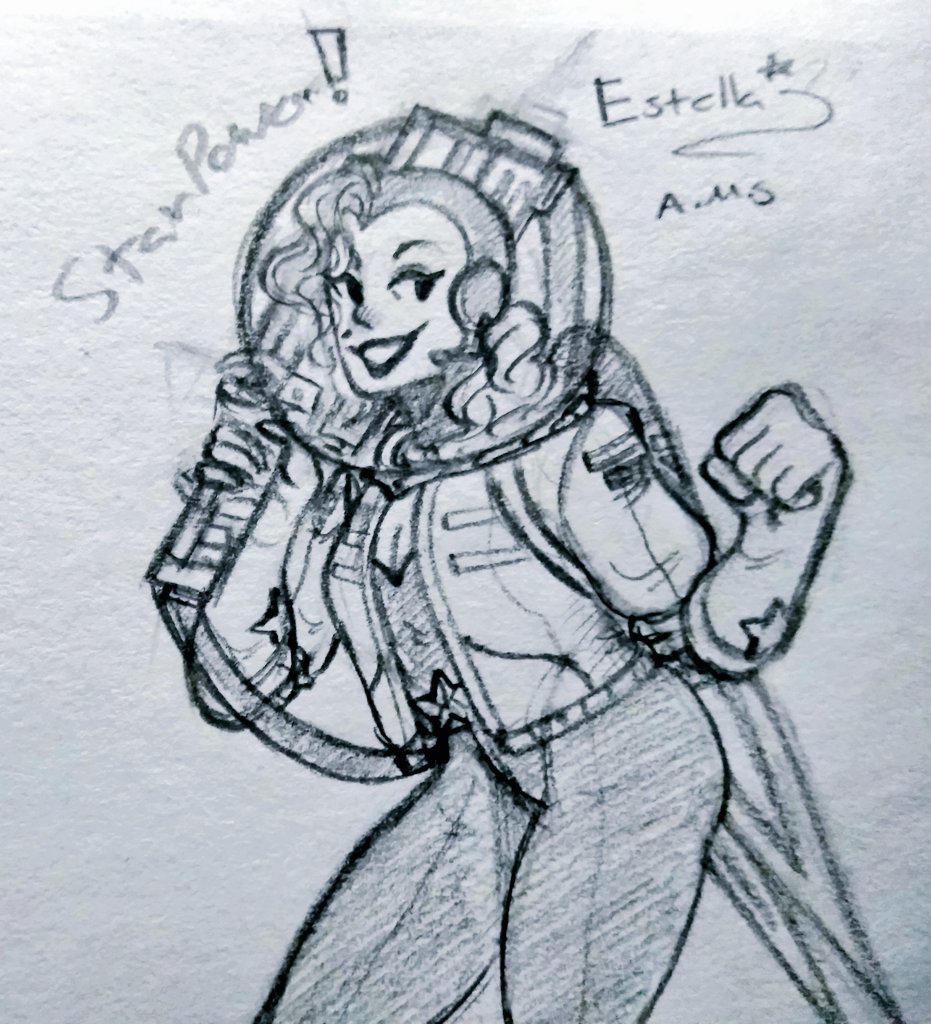 HimboinLimbo's tweet photo. I haven't drawn my retro space girl oc Estella in a long while! But now (I do not know if I've mentioned her in a previous post) she has an arch nemesis! Octerra! Big buff octopus chick 🐙✨ #myocs #myart #newoc #spacegirloc #retrospace #alienoc #traditionalart #spaceocs https://t.co/QzHTH2qkVM