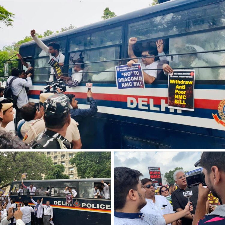 IMAMSNMP's tweet photo. #NoToNmc आर या पार। ग़रीबों के हित में, देशहित में, देश के लिये आवाज़ उठाते देश के भविष्य। भ्रष्टाचार को बढ़ावा देने वाले बिल का विरोध जारी रहेगा। soyi sarkar jaag jao 🔥@PMOIndia @drharshvardhan @ArvindKejriwal @MoHFW_INDIA @DrKKAggarwal @AprajitaSarangi https://t.co/V4jqmdVOm2