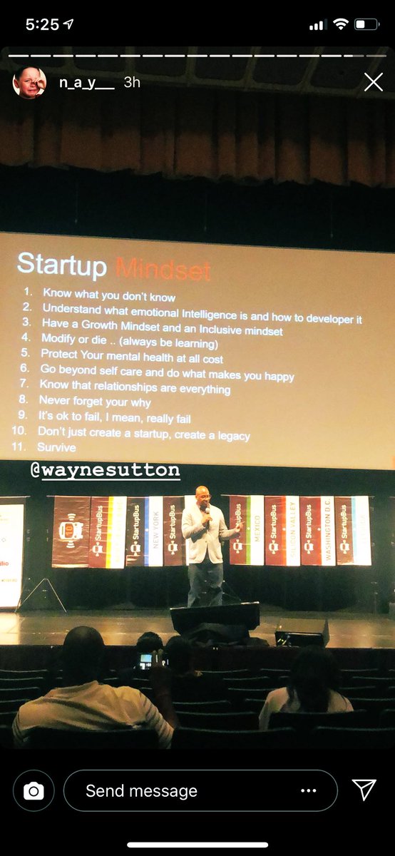 mbrianaepler's tweet photo. Spoke + judged @TheStartupBus final event today. 7 buses & 30 startups fr NY DC SV FL OH CA MX.
@waynesutton spoke truths about Startup Mindset, failure & mental health. I spoke about Inclusive Leadership & being you proudly. 👊🏼
#NoCodeSwitching #StartupBus2019 #StartupBusSummit https://t.co/FQxW37LCKu
