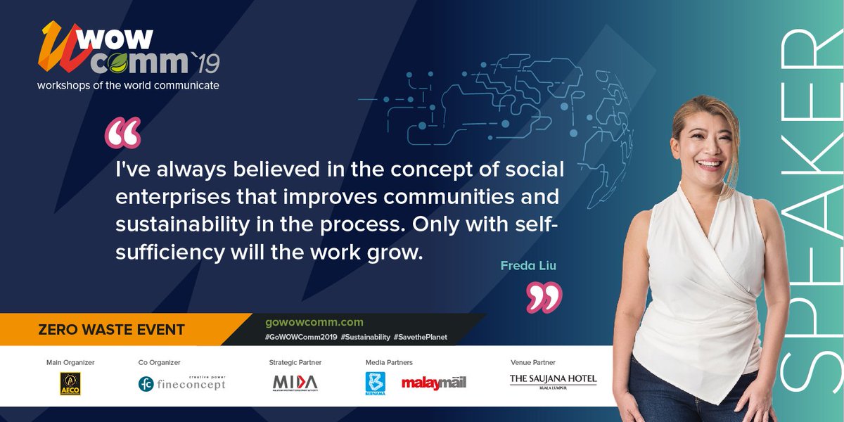 gowowcomm's tweet photo. Freda Liu, Producer & Presenter at @BFMradio will be delivering a keynote presentation on best practices for #SocialEntrepreneurship and its positive impact. Join #WOWComm2019 on 8-9 Oct in The Saujana Hotel, KL to learn more. Visit https://t.co/zkmDJk30nP to purchase your tix. https://t.co/2DAojMdWwY