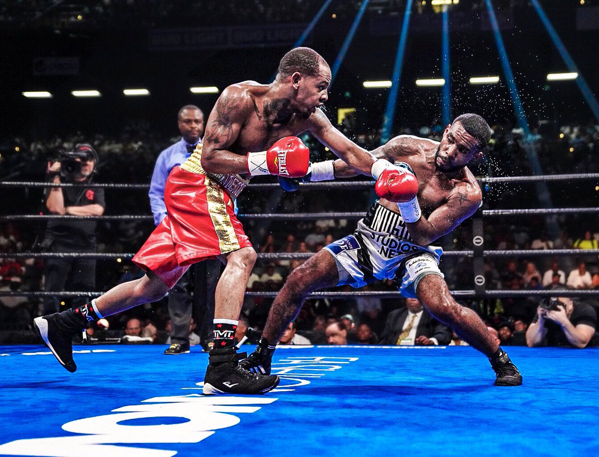 MayweatherPromo's tweet photo. A defining moment for @ladarius_miller who edged Jezreel Corralesin a split decision win last night. #GTDhomecoming #MillerCorrales https://t.co/qc1I5P0qad