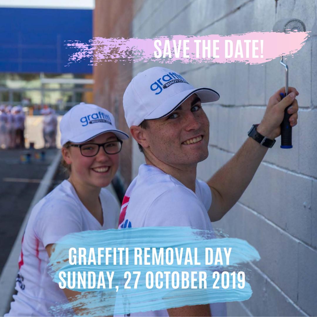 FlagshipComms's tweet image. Graffiti Removal Day is on Sunday 27 October. Get excited and show you love where you live by volunteering or nominating a site. To know more visit the website graffitiremovalday.org.au #GRD19 #lovewhereyoulive