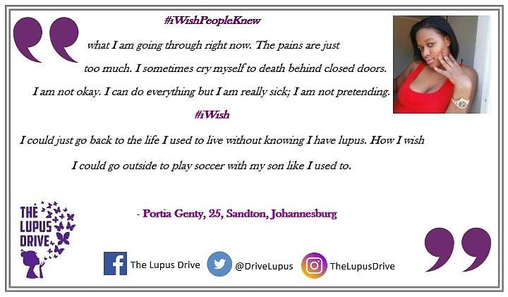DriveLupus's tweet photo. Meet Portia Genty 💜 #iWishCampaign #iAmALupusWarrior #TheLupusDrive #Proclaim10MayInSA https://t.co/RKzmKcadcC