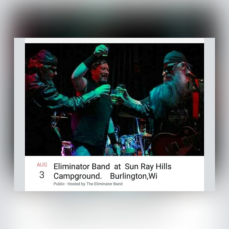 Eliminatorband's tweet photo. #eliminatorband at #sunrayhillcampground 8/3 https://t.co/iYzmxZAPSG