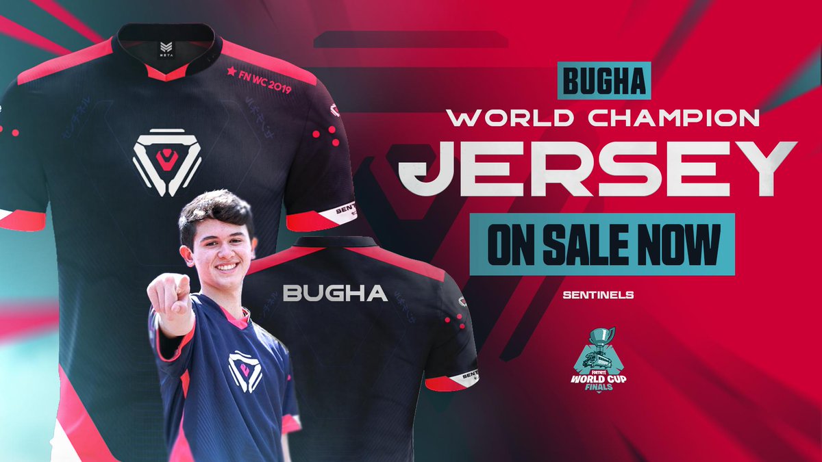 Sentinels's tweet image. 🏆 THE JERSEY OF A #FORTNITEWORLDCUP CHAMPION 🏆

Get your Sentinels @Bugha jersey to celebrate his victory →

🛒 :  metathreads.com/collections/se…