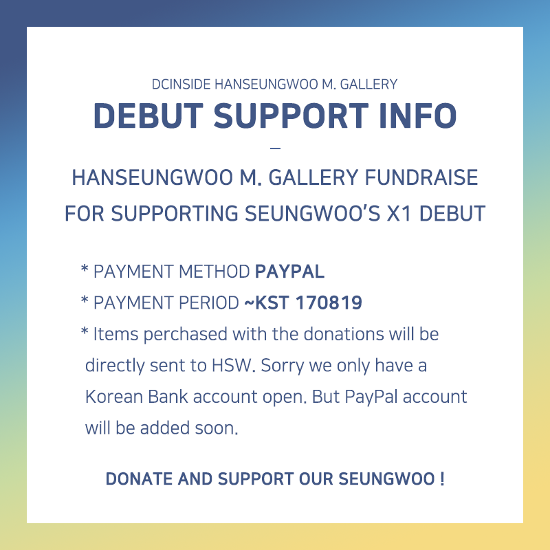 HswgllrySpprt's tweet photo. Thank u
#HANSEUNGWOO #DebutSupport https://t.co/gVPCtFHff7
