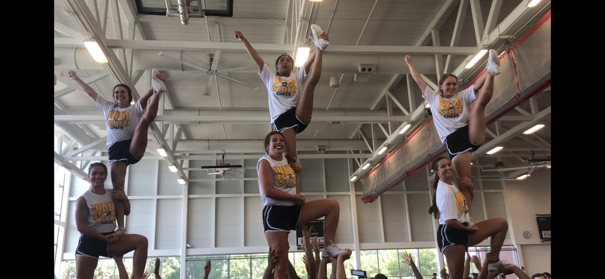 Day 1✔️💛 We are having so much fun at NCA camp! This team is truly something special and the bond is getting stronger every day! Today we got a NCA Spirit Stick &amp; we are so proud to carry it with us for these next few days! We cannot wait for tomorrow! Go Warriors! #r2cpf