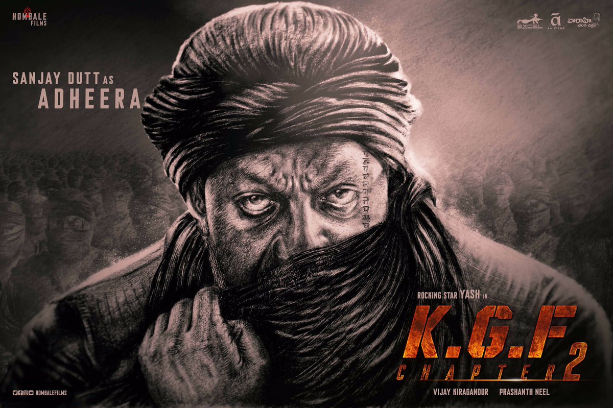 excelmovies's tweet photo. Here’s presenting Adheera from #KGFChapter2 @duttsanjay 

@hombalefilms @prashanth_neel @TheNameIsYash @SrinidhiShetty7 @bhuvangowda84 @BasrurRavi @VKiragandur @Karthik1423  @ritesh_sid @FarOutAkhtar @VaaraahiCC https://t.co/sE3TQXrOT5