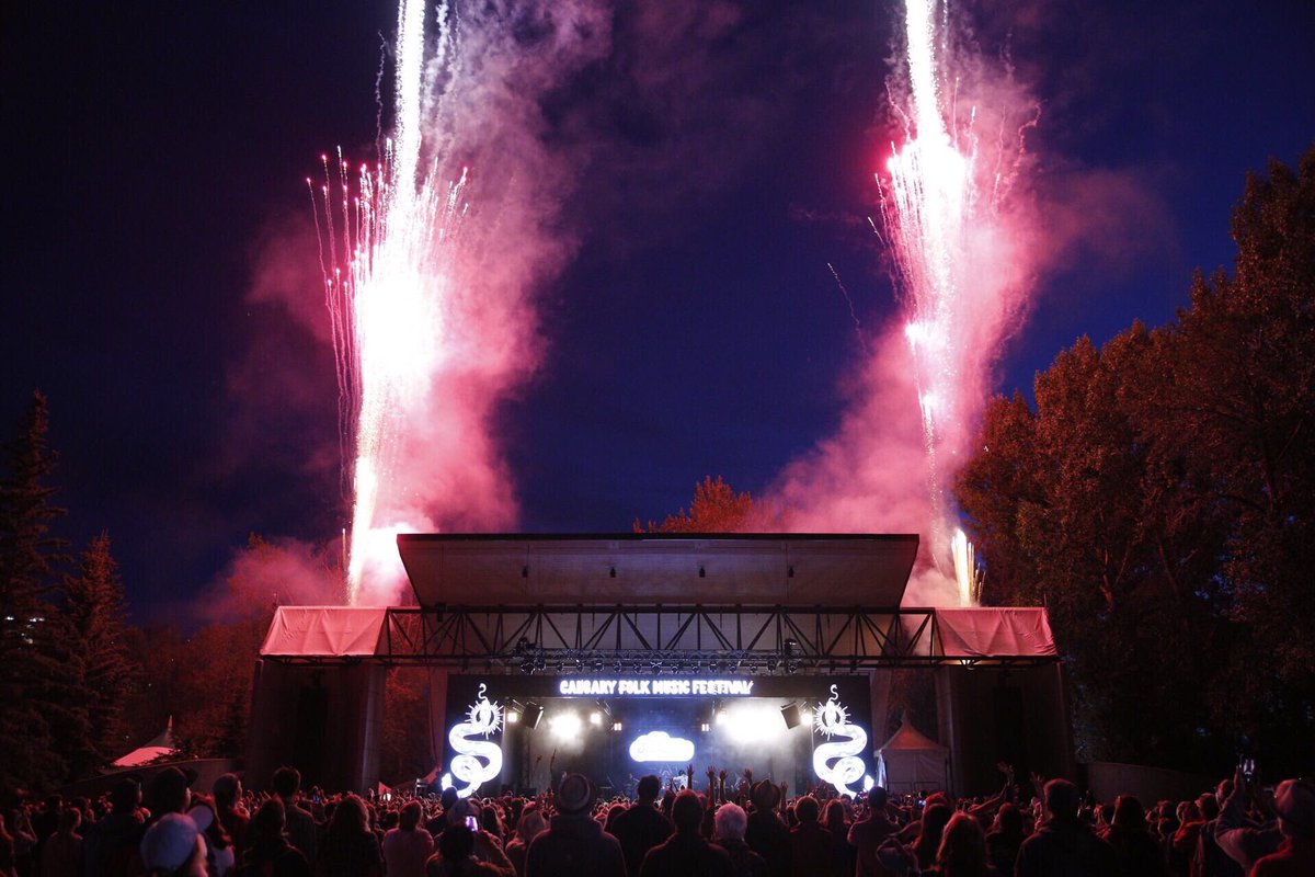 calgaryfolkfest's tweet photo. Wow - that’s a wrap on the final day of #CFMF40! Thank you for celebrating our 40th Birthday with us, Calgary. It truly was one we will never forget. See you next year! 💥 📷: Jarrett Edmund https://t.co/brEXkOrBNa