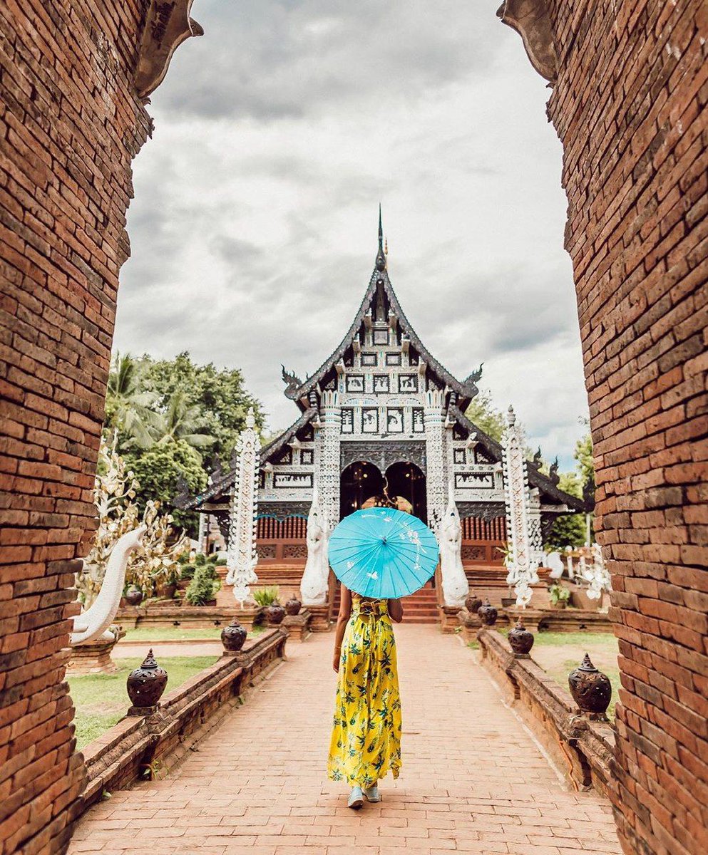 tat_india's tweet photo. @the_travelling_lipstick can't hide her excitement.  Here's a sneak peek of how much fun her temple hopping in Chiang Mai was.

#Thailand #AmazingThailand https://t.co/KlrXYn8RRd