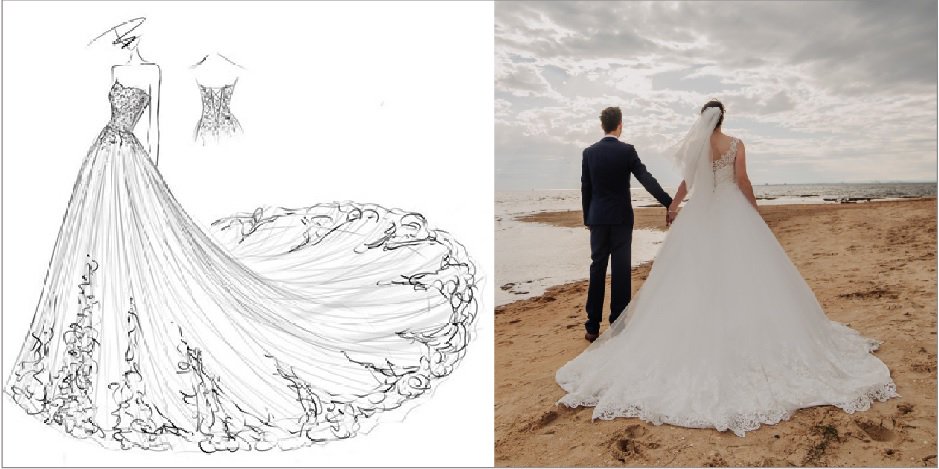 Real bride - Danielle married Stuart in GMbridal incredible gown.