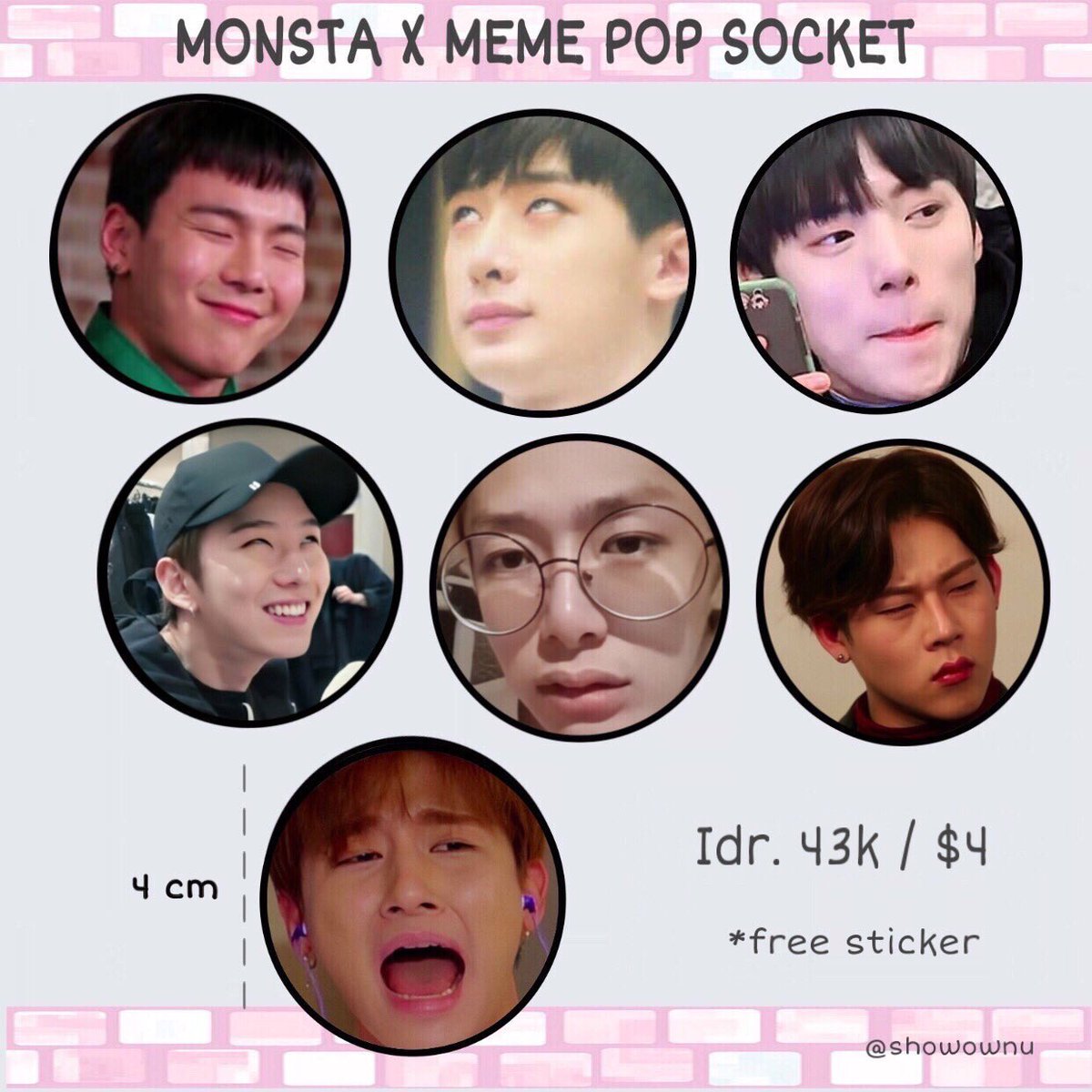 Wonkyunsp's tweet photo. [MX G.O 🇲🇽]
Mon-Aegi &amp; Meme pop socket 🌙. #monstax by @showownu.

📆 1 Agosto 
💸 $80 MXN + EMS 

¡Solo por unos días!

RT 🙌🏻.
Form: https://t.co/XTgL4SXtiI https://t.co/VhXurL71Y2