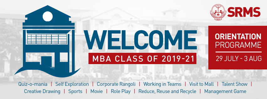 SRMSCETBareilly's tweet photo. Heartiest welcome to students of #MBA Batch 2019–21 at Faculty of Management Studies at #SRMSCET, Bareilly. We have many exciting activities lined up for you during our #OrientationProgram (29th Jul - 3rd Aug 2019). Know More: https://t.co/HvrvpYHhka https://t.co/iU2qI41oNt