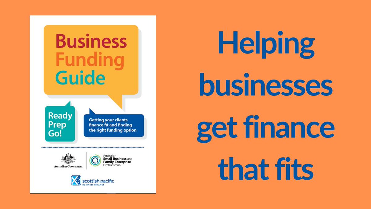 ScotPacBF's tweet image. Together with @ASBFEO, we’ve developed the Business Funding Guide, to help advisers work with business owners to have the best chance of funding success. Download the guide today. scottishpacific.com/news/business-… #fundingguide #businessfundingguide #SMEguide #SmallbizAUS