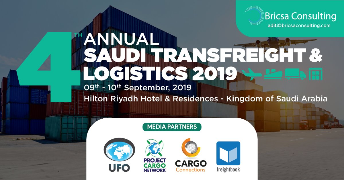 4thTransFreight's tweet photo. Welcoming @UFOFreight, @FreightRachel, Freightbook and @CargoRachel as our Media Partners for the 4th Annual Saudi Transfreight &amp; Logistics 2019 conference hosted by @BricsaConsultin 

For info: https://t.co/BbjrKbR2S6

#TransFreight #Logistics #SaudiArabia #Freight #SupplyChain https://t.co/84yJFsYUsf