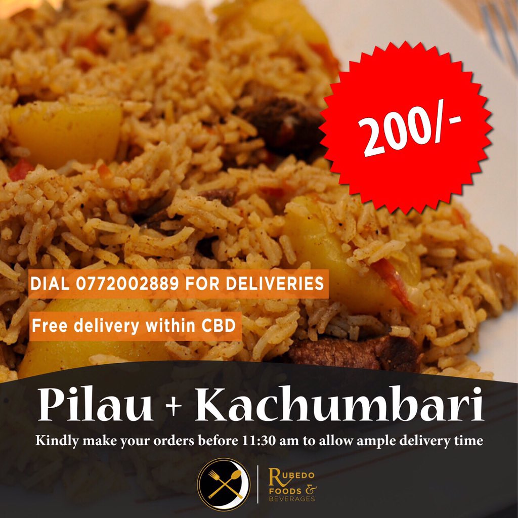 rubedofoods's tweet photo. Rise up and attack this day with enthusiasm
Rubedo got you this Monday
Instant food for instant hunger!!! 🥘 🍗 🥩 🍖 
Kindly make your orders before 11:30 am for todays Monday special 😋😋😋👅
0772002889 is the number
#rubedogotyou
#rubedo https://t.co/sAEGiCwGWz