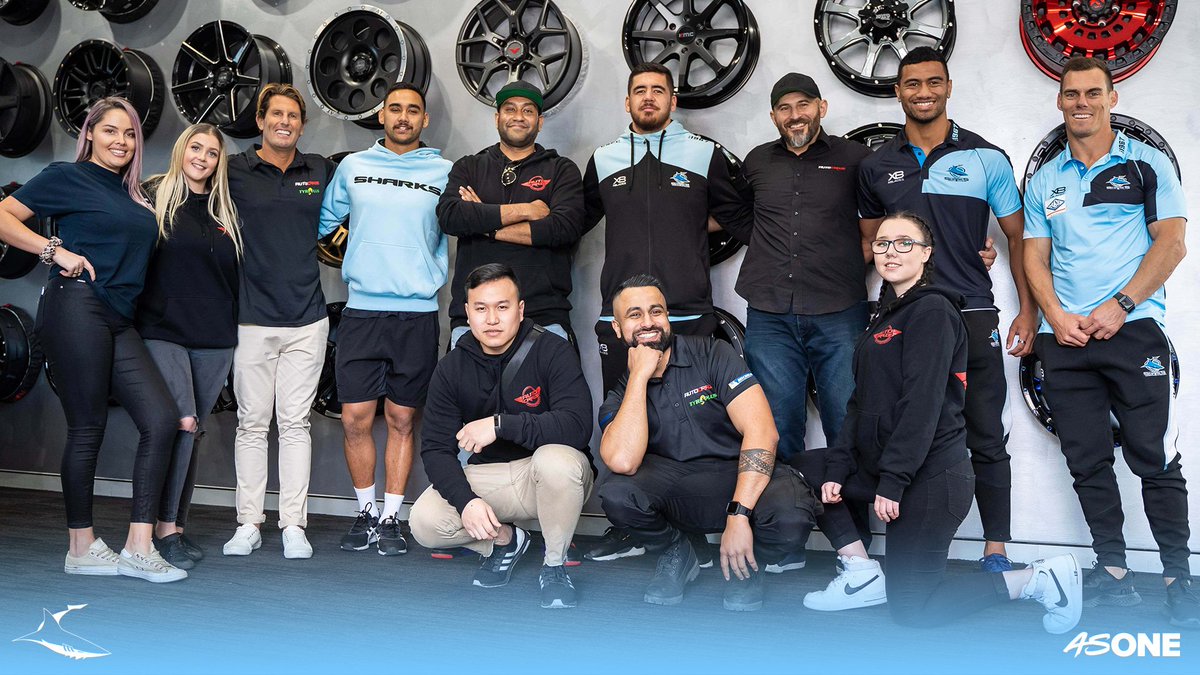 cronullasharks's tweet photo. John Morris, Briton Nikora, Braden Hamlin-Uele and Ronaldo Mulitalo were impressed by what they saw when making an appearance at the official opening of the Caringbah AUTOCRAZE store on Saturday

📝 // https://t.co/IHNF7Kla7Y

#UpUpCronulla https://t.co/VwcSDtKhKd