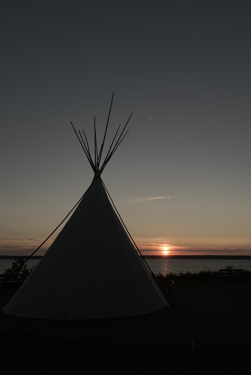 Lac La Biche Canadian Native Friendship Centre’s Comfort Camp Tipis at Sir Winston Churchill Provincial Park #indigenousalberta #ExploreCanada #ExploreAlberta #tourismmatters #alberta #tipi #comfortcamping