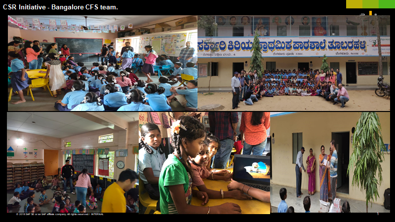 sha66640's tweet photo. We had a wonderful opportunity to visit a Govt primary school. We enjoyed our time with them by spreading some important message about environment, usage of plastics, computers and also play, sing and dance with them.
#makeSAPAribaIDCAwesome #SAPARIBA #TEAMCFS https://t.co/L37YJaIXJy