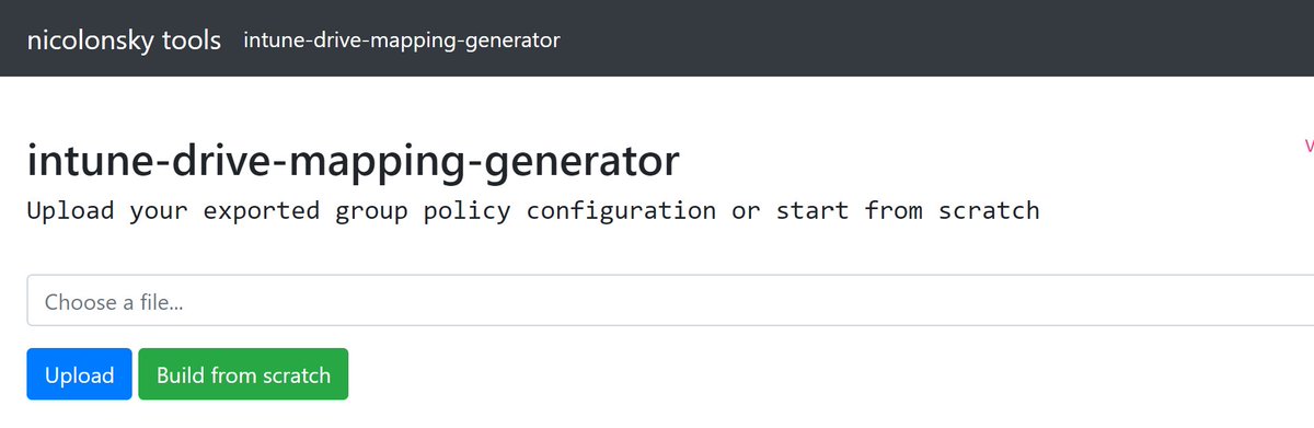 Nicola Suter (@nicolonsky) on Twitter photo Updated the intune-drive-mapping-generator based on your feedback. New fancy bootstrap 4 design. Now supports nested groups for security filtering and recurring execution on your clients!
#checkthisout <a href="/MSIntune/">Microsoft Intune</a>
tech.nicolonsky.ch/next-level-net… Updated the intune-drive-mapping-generator based on your feedback. New fancy bootstrap 4 design. Now supports nested groups for security filtering and recurring execution on your clients!
#checkthisout <a href="/MSIntune/">Microsoft Intune</a>
tech.nicolonsky.ch/next-level-net…