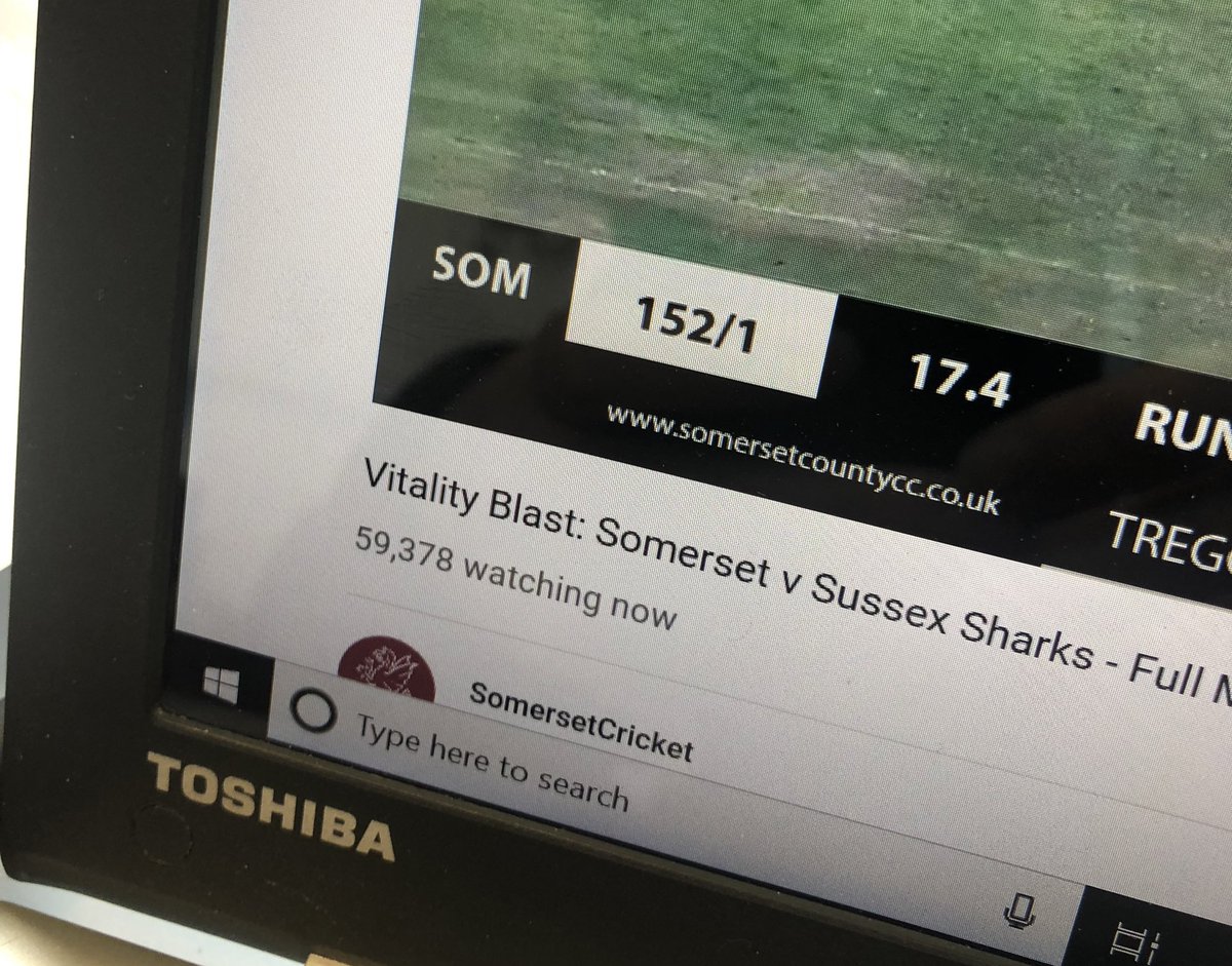 BenWarrenSCCC's tweet photo. 1.5 million views on the SCCC live stream yesterday! The Babar Azam effect! 

#WeAreSomerset https://t.co/WYIyxIpJgF