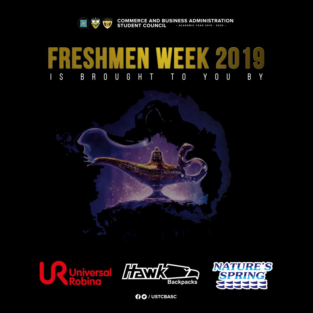 The UST CBASC would like to thank the following sponsors for helping us prepare for the “The Freshmen Week: A Magic Carpet Ride to a Whole New World”

Hawk Bag
URC
Nature’s Spring

#Hawkbag #Aheadofthepack

—————
UST CBASC ‘19’20