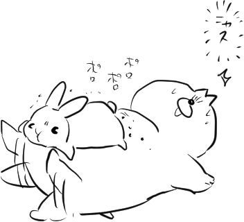 @midorijp マウンティングクソウサギ
∩∩ フンッ
( `ᾥ' ) `ω' ;;;) 