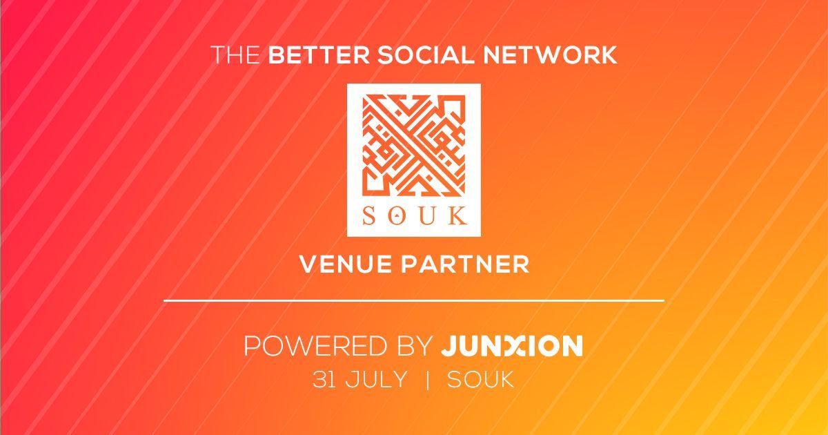 <a href="/JunxionOnline/">Junxion Online</a> proudly announces venue partner, <a href="/souk_cpt/">Soukcpt</a> at our Better Social Network event, 31 July Souk. #junxion 
Download Junxion and register for future events l.ead.me/bb5ZDj
Read about our previous event here: bit.ly/2LMqghU