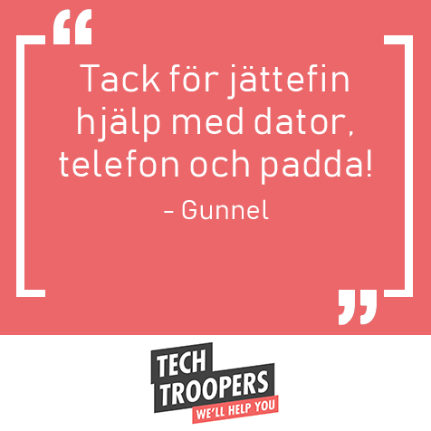 techtroopers_se's tweet photo. Fina ord från nöjd kund! https://t.co/H0OHy4FvES