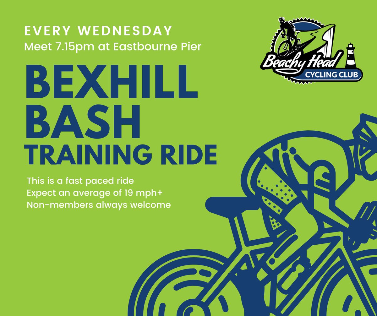 Wednesday 31 July

Bexhill Bash 🚴‍♀️🚴🚴‍♀️🚴
