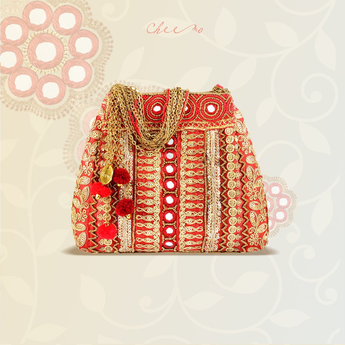 CheemoA's tweet photo. Dazzling reds that make you look glamorous and feel fabulous.

Available at a @metroshoes or @MochiShoesIN outlet near you.
.
.
#Cheemo #Accessories #Handcrafted #Hautecouture #Styleinspiration #Indowestern #Ethnicwear #Potlibag #Luxuryaccessories https://t.co/G3NoI6TAGs