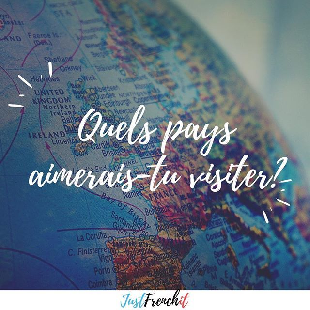 JustFrenchIt's tweet photo. Quels pays aimerais-tu visiter?
Moi, j'aimerais visiter le Canada, la Suéde, l'Allemagne et la Nouvelle Zélande.
Et toi?
#french #ilovefrench #FLE #languagelearning #ilovelanguages #languagegoals #goals #inayear #question #frenchquestion… https://t.co/rosegV0TKR https://t.co/qD3VVstWKi