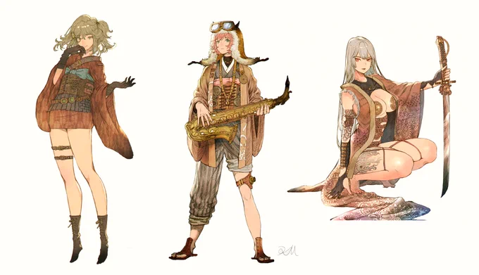 空想の浅草に生きる女の子たちのシリーズ
秋コミティア用です。(7人くらい描きたい! 
