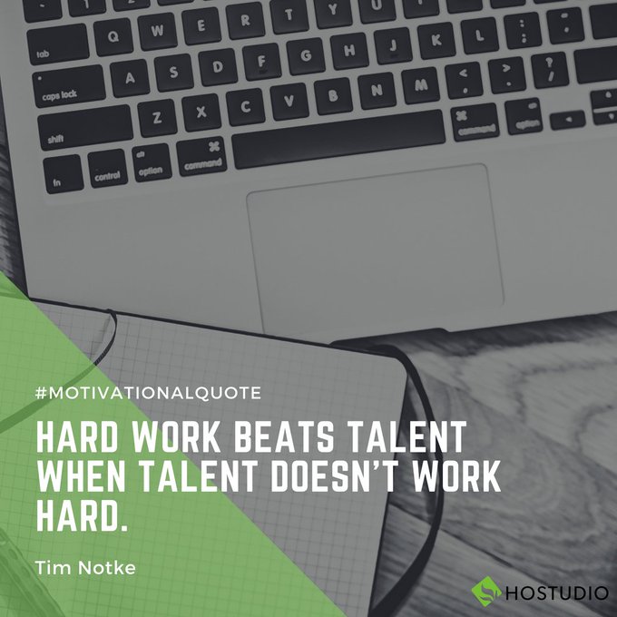 'Hard work beats talent when talent doesn't work hard.' - Tim Notke.

#MotivationalQuote #MondayMotivation #MondayMorning #GoodMorning #Quote