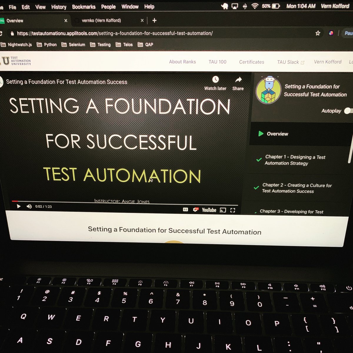 vk315's tweet image. Gotta get that growth in Test Automation. So amazing to have such incredible resources available in one place! Thanks @TestAutomationU!! #CodingLateNights #TestAutomation #LearnRightatNight #QAAutomation #WhoNeedsSleep #TeamNoSleep #TestingIt #QALove @qa_at_the_point