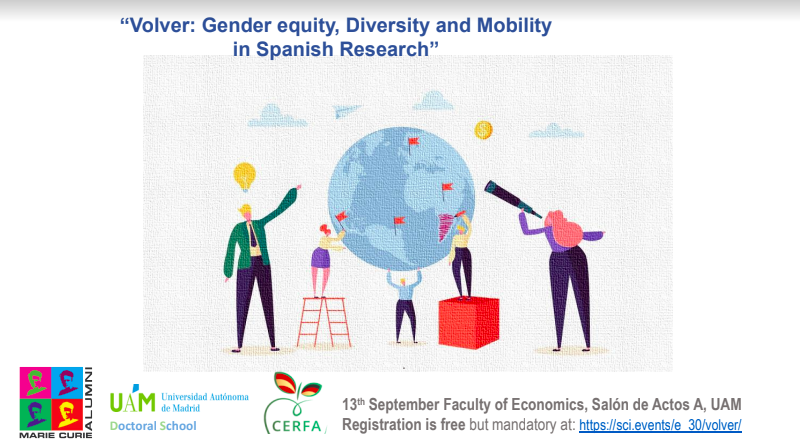IMFAHE's tweet photo. Interesting opportunity to discuss about “#GenderEquity, #Diversity and #Mobility in #SpanishResearch”
on September 13th at Faculty of Economics, Universidad Autónoma de Madrid @UAM_ORIMedicina @UAM_Madrid @SociedadCerfa @Mariecurie_alum @EDoctorado_UAM #Volver https://t.co/mtgOLGHqCM