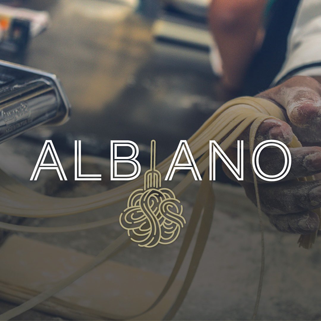 Logo branding for Albiano 🍝🇮🇹
#NowDesign #GraphicDesigner #Art #Freelancer #Typography #Portfolio #Advertising #Marketing #Branding #illustration #DigitalMarketing #LogoDesign #Design #Restaurant #Pasta #Italian #FoodPorn #Food #LineIllustration #Font #Italy #Albiano #Icon #Logo