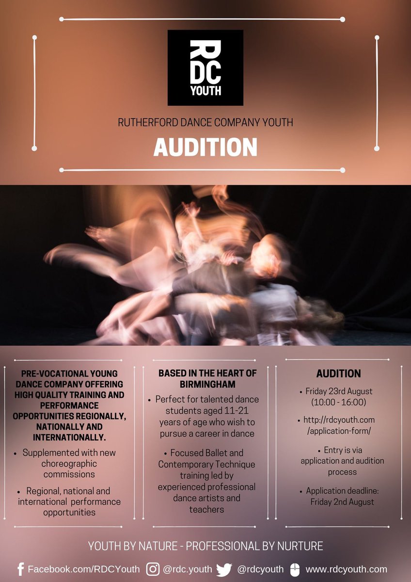 2/2 Annual Audition: rdcyouth.com/application-fo…

#ACT first = building blocks for solid technique.

#RDCYouthTalent #RDCYouthSI #Summer #Intensive #RDCYouthAudition #RDCYouth2019 #RDCYouth2020 #Contemporary #Dance #Technique #NextGeneration #Birmingham