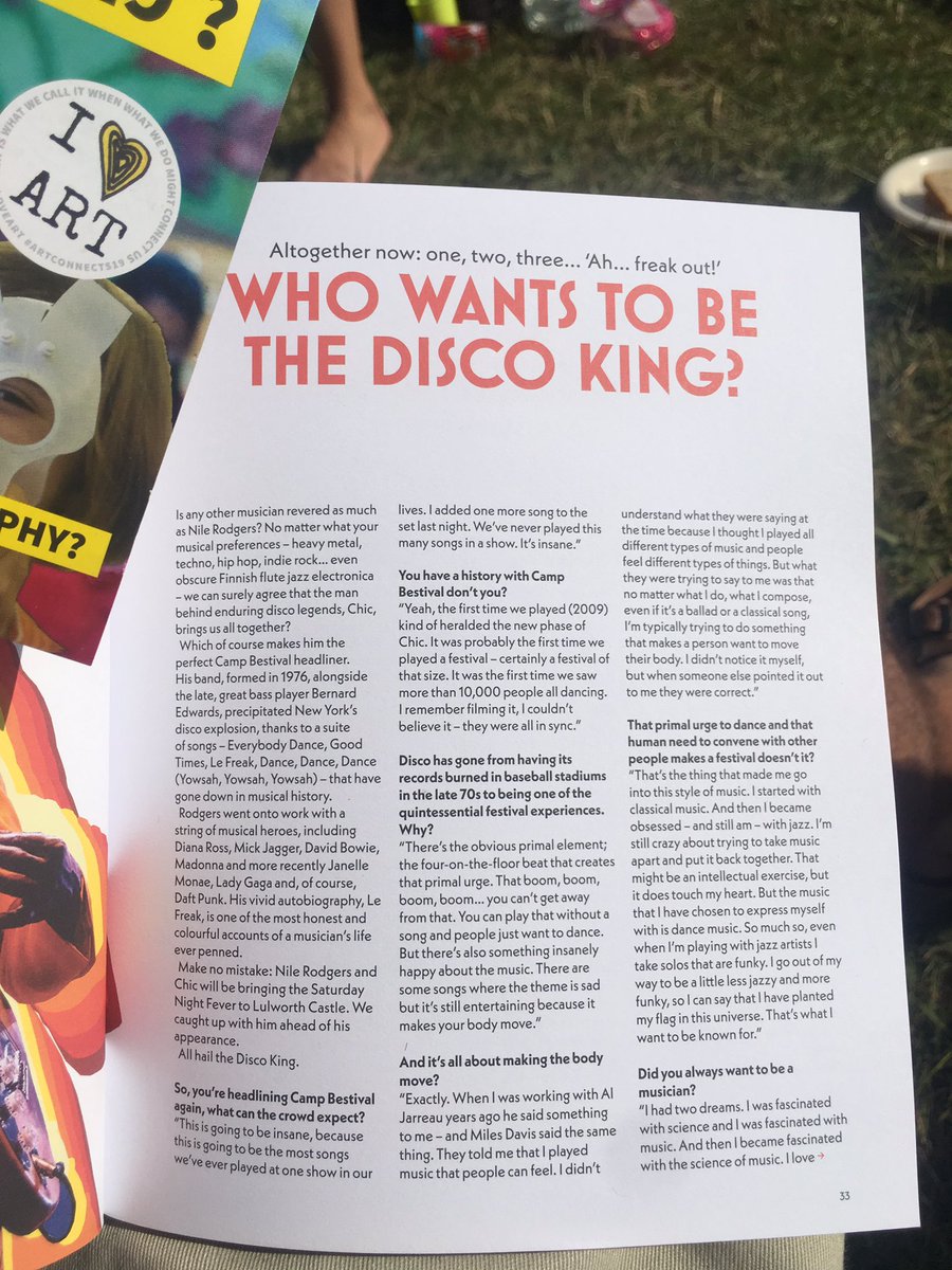 ST3AMCo's tweet photo. βPEACE AND UNDERSTANDING...
THATβS my Superpowerβ
The mighty @nilerodgers in the #CampBestival book
βIβm fascinated by Science, Music... and spaceβ
The #ARTogSUPERHEROES
The #ARTofSCIENCE
The #ARTofDANCE
#BetterTogether cos #ARTCONNECTS19
#WhatsYourArt19 #ACESUPPORTED https://t.co/SG6GqYAptO