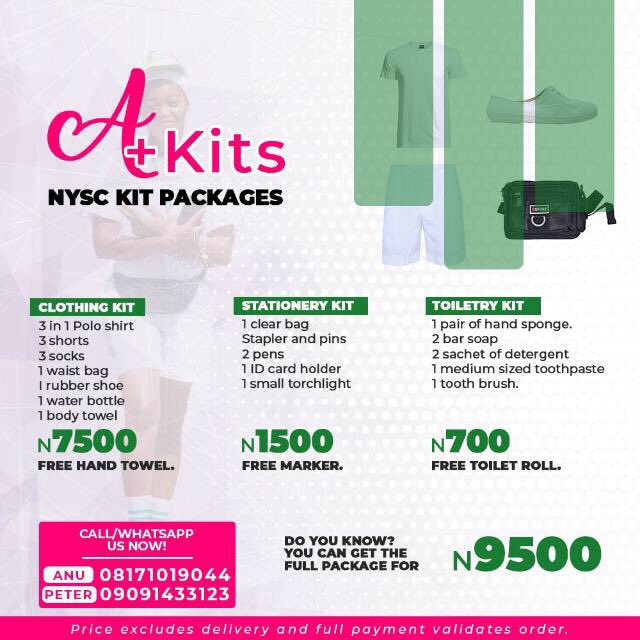 anuadeyemi07's tweet photo. Just help me RT this🙏🏾 I sell NYSC camp kit for PCMs that are busy or hate market runs. Batch B stream 2, I dey for you o. Just dm🙏🏾
#MondayMorningMarket #MondayMotivation #mondaythoughts #AFCON2019 #Jesus #BBNaija2019 #EkoCorpers #Wizkid #apluscorper #apluscampneeds #apluskits https://t.co/ATZLgibAQz