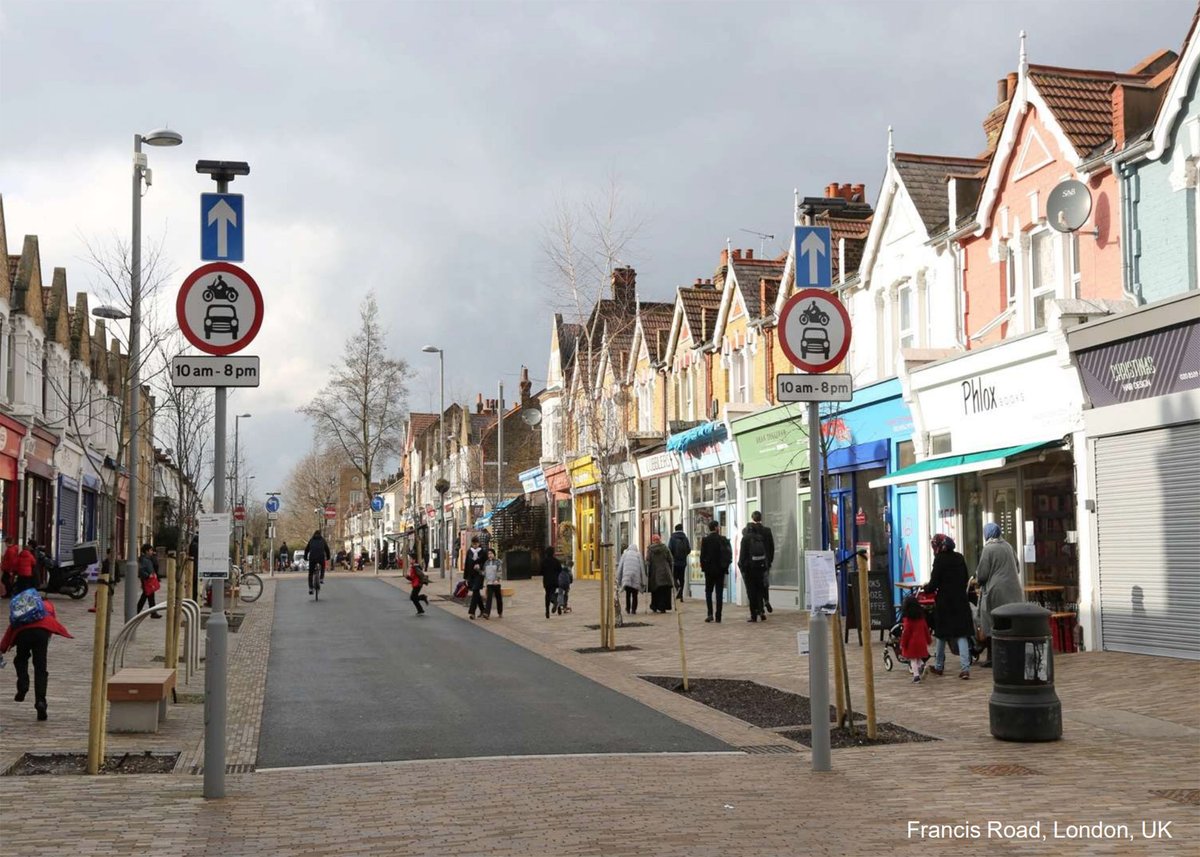 Cycling_Embassy's tweet photo. Most streets are shaped by old-fashioned traffic engineering, where most of the space is used to move or park cars.

What happens when we change the definition of a successful street, to a place that addresses the needs of people living and working there?

https://t.co/68ycGxgyUa https://t.co/w5fVipsSRZ