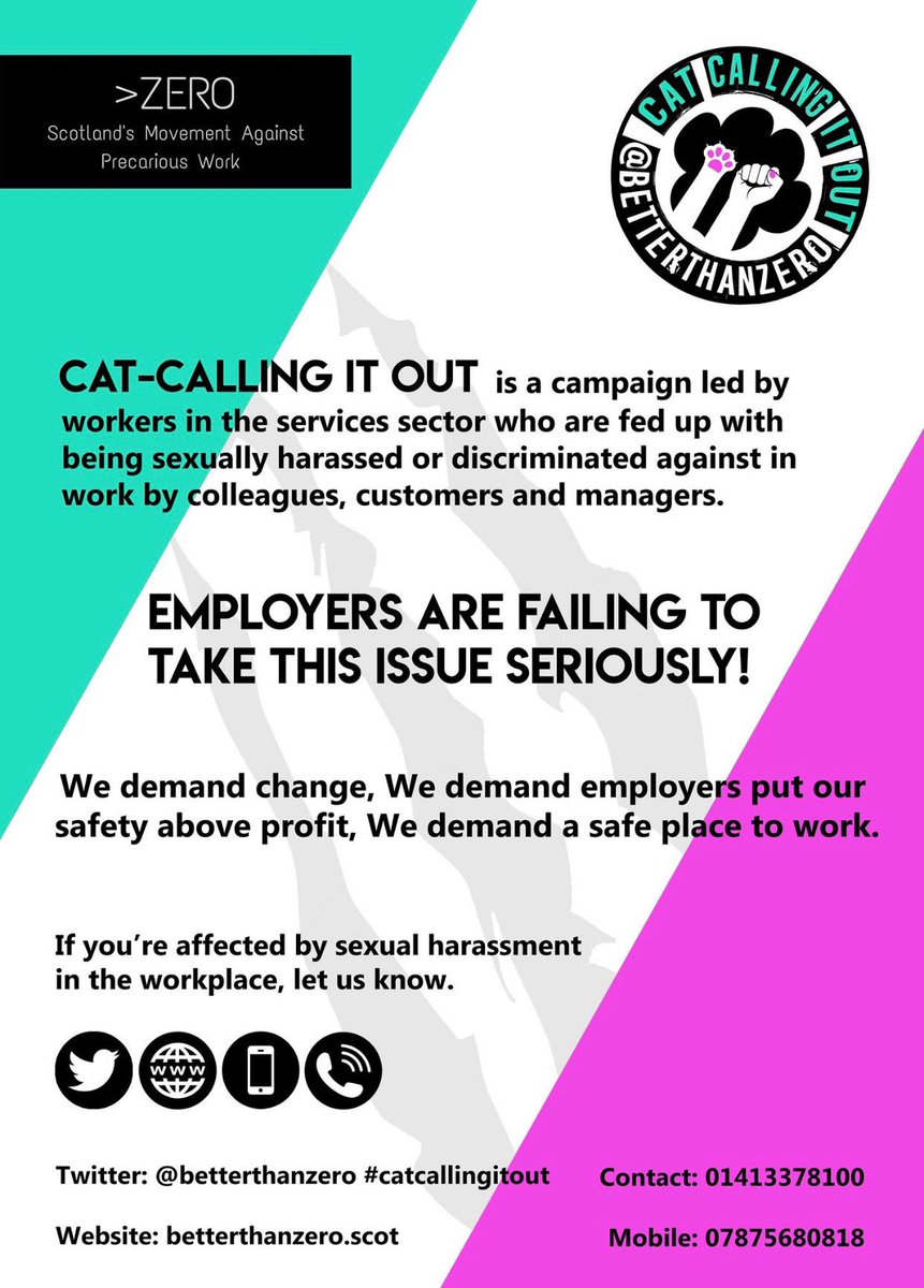 betterthanzero's tweet photo. If you’re affected by Sexual Harassment in the workplace or want to get involved with the campaign, get in touch. #catcallingitout https://t.co/VkEIkabSfl
