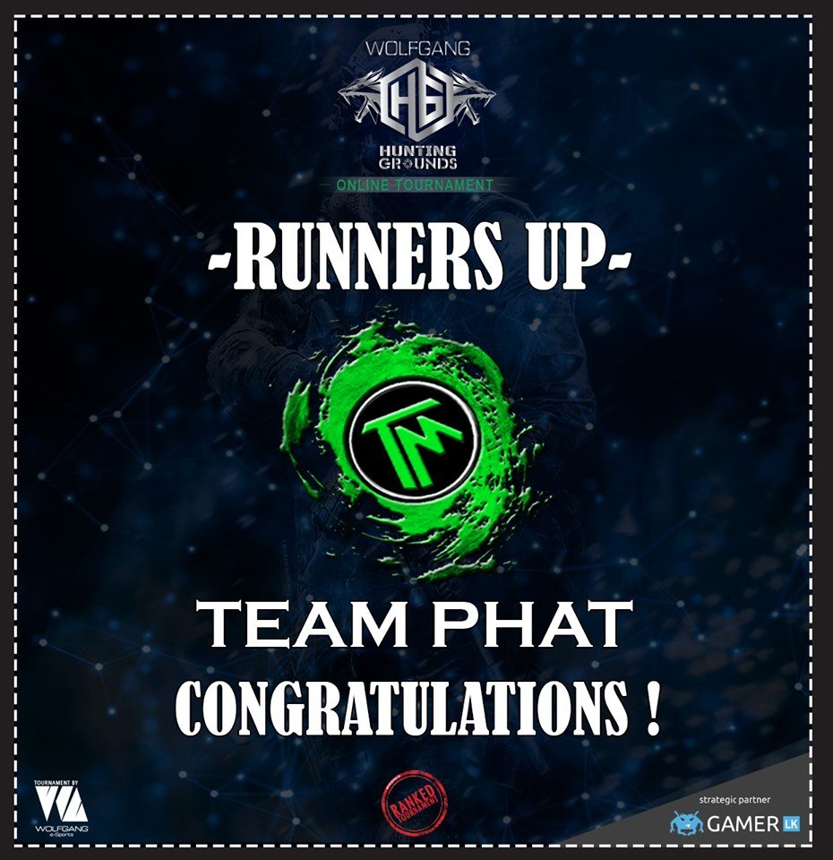 tech_morph's tweet photo. Congratulations Team Phat - Runners Up

#WolfgangHuntingGrounds #COD4 #Finals #TMFTW https://t.co/385HSbRpp1