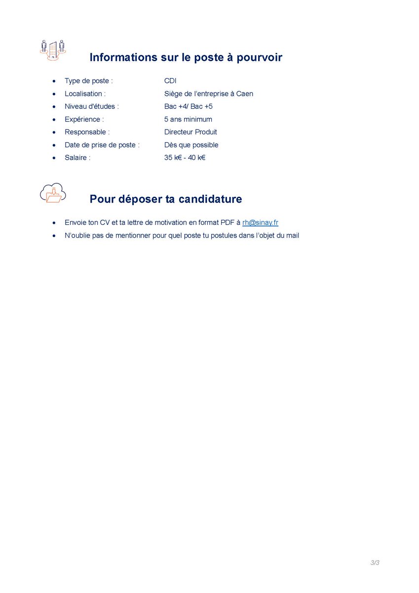 SinayCommunity's tweet photo. SINAY recrute un(e) UX Designer !

Nous recherchons un UX Designer pour accompagner le développement de notre plateforme Big Data pour l'exploitation des données maritimes.

Toutes nos offres ici : https://t.co/OPvqyMhnWg

#uxdesign #emploi #CDI https://t.co/mmX4b7oFoN