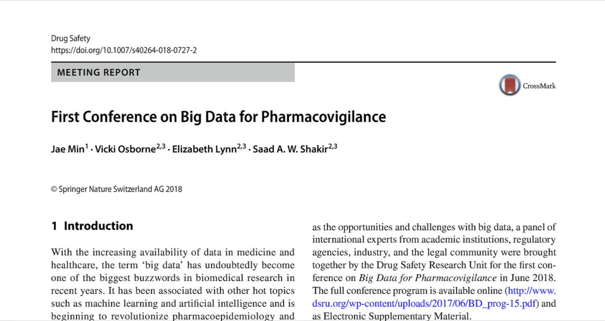 DSRUDrugSafety's tweet photo. Join us at our #BigDataforPV2 conference to hear Gianluca Trifirò @unimessina provide a review of the #BigData achievements in #Pharmacovigilance since last year’s conference. Conference programme and bookings: https://t.co/MSiTHn2Ial #BigDataforPV https://t.co/6Qlx1VKa3D